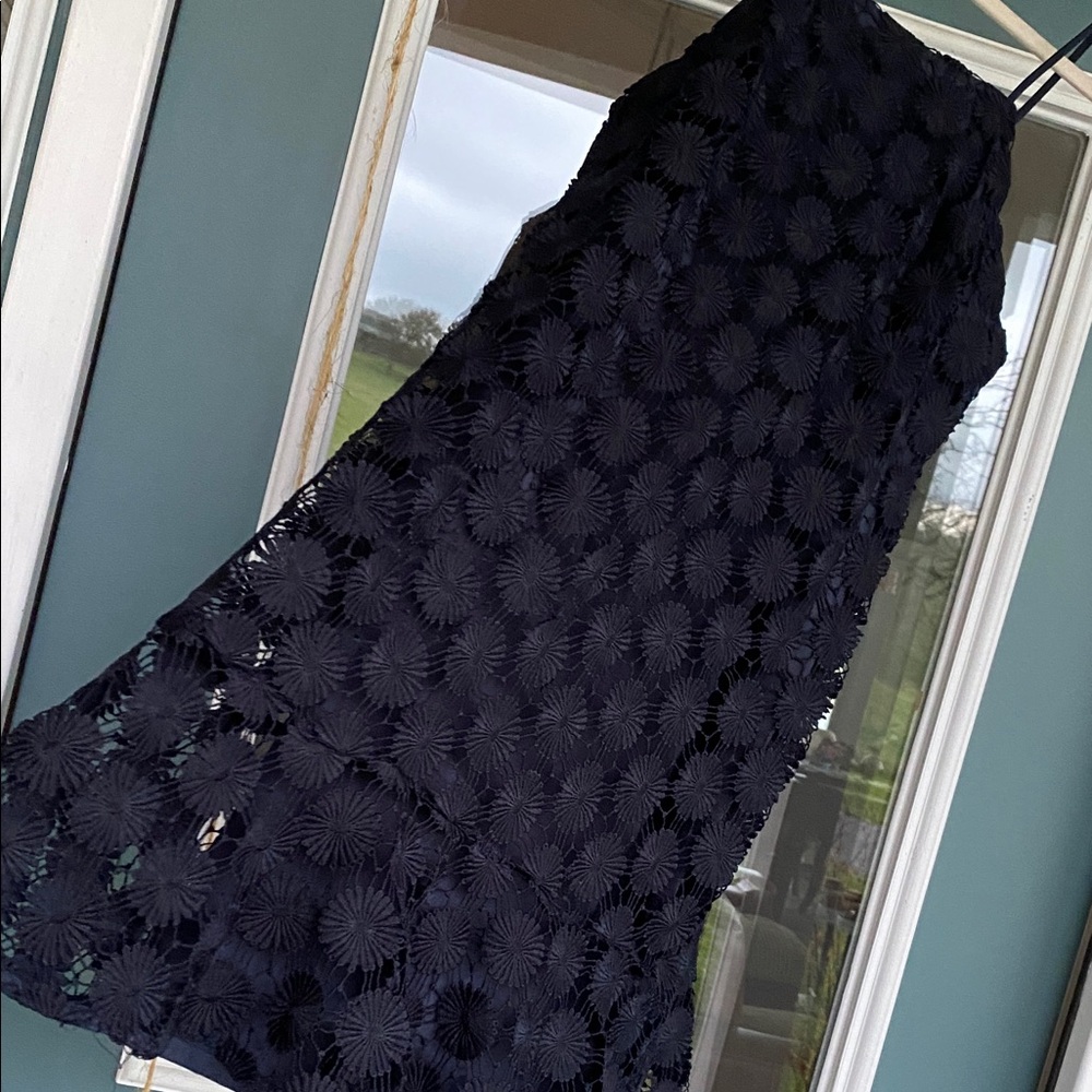 Trina Turk blue lace covered Dress
